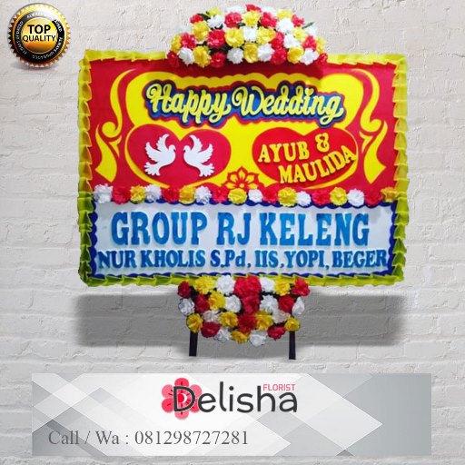 Bunga Papan Happy Wedding 3