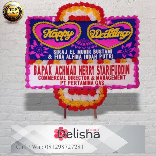 Bunga Papan Happy Wedding 11
