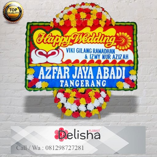 Bunga Papan Happy Wedding 12