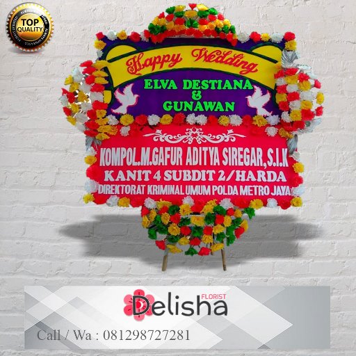 Bunga Papan Happy Wedding 16