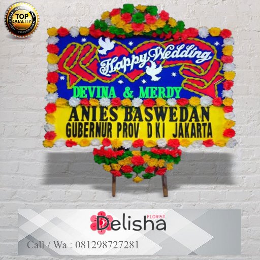 Bunga Papan Happy Wedding 28