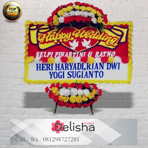Bunga Papan Happy Wedding 19