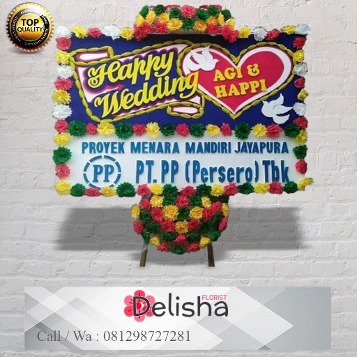 Bunga Papan Happy Wedding 5