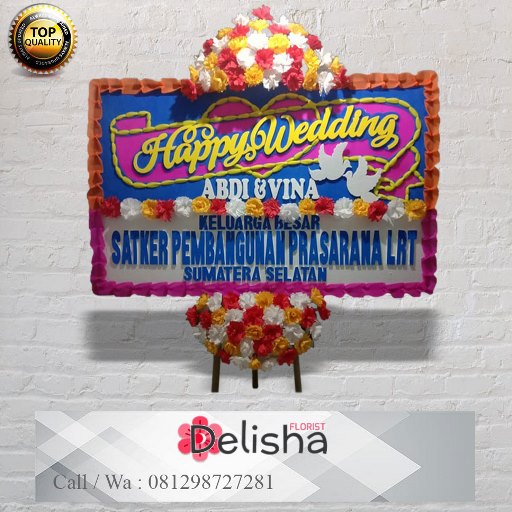 Bunga Papan Happy Wedding 7