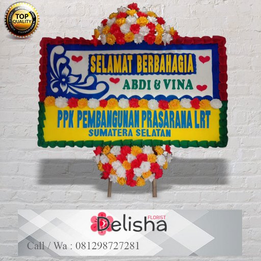 Bunga Papan Happy Wedding 8